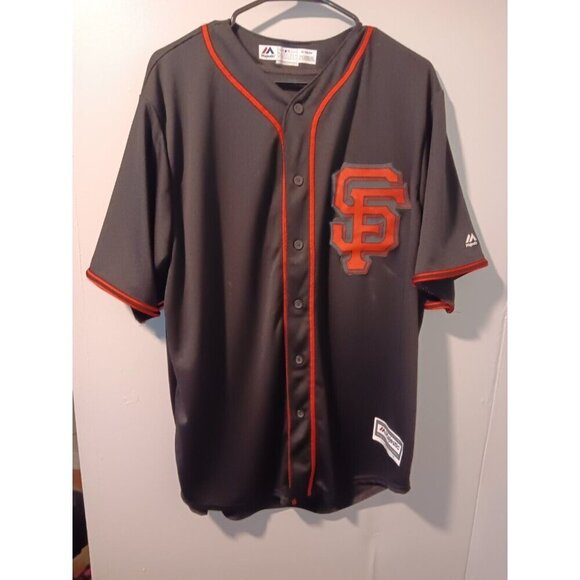 Men's XL Buster Posey San Francisco Giants Baseball MLB Black Orange Alternate